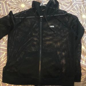 PINK mesh anorak jacket